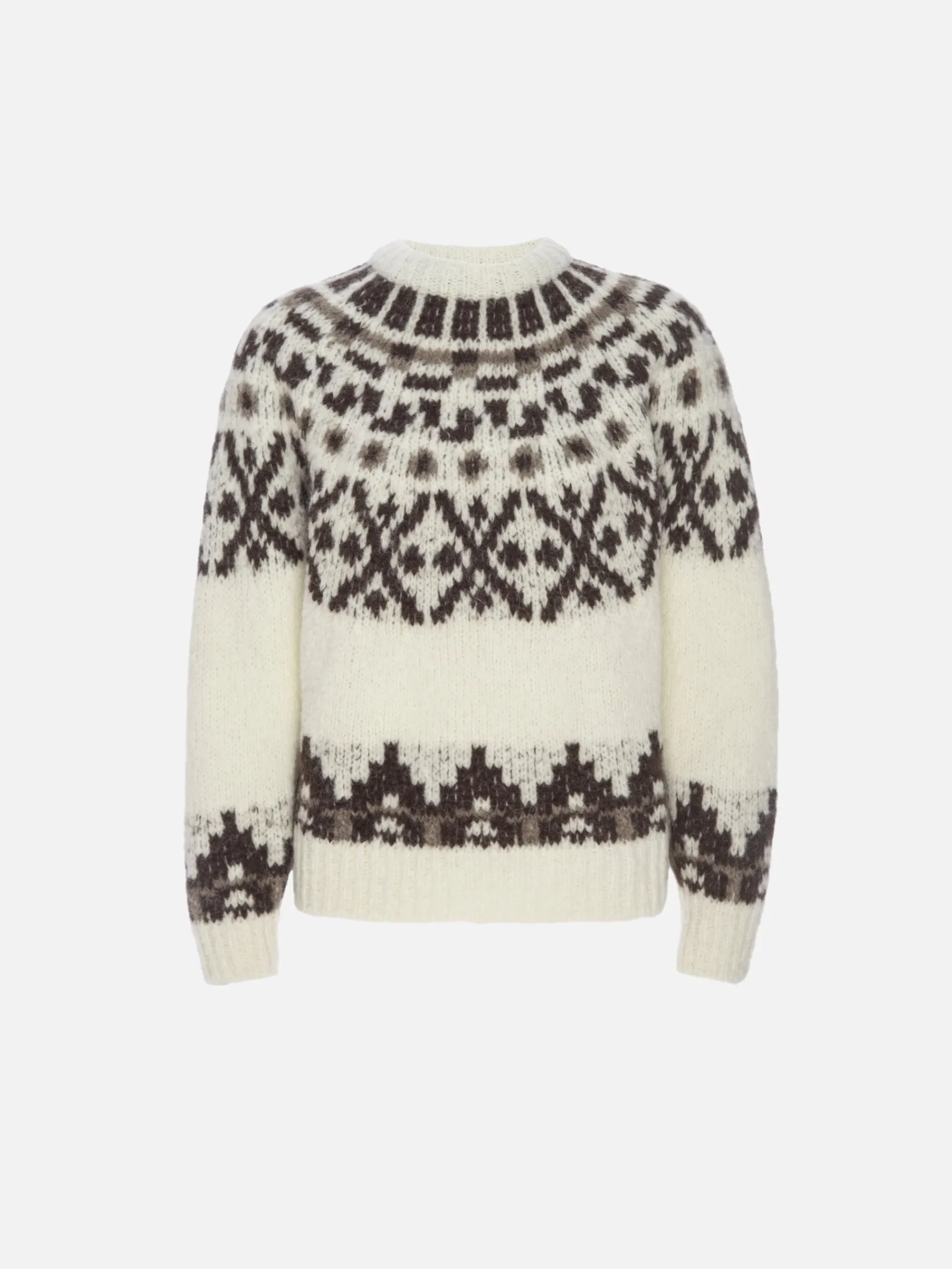 Women FRAME Fair Isle Sweater in Cream Multi