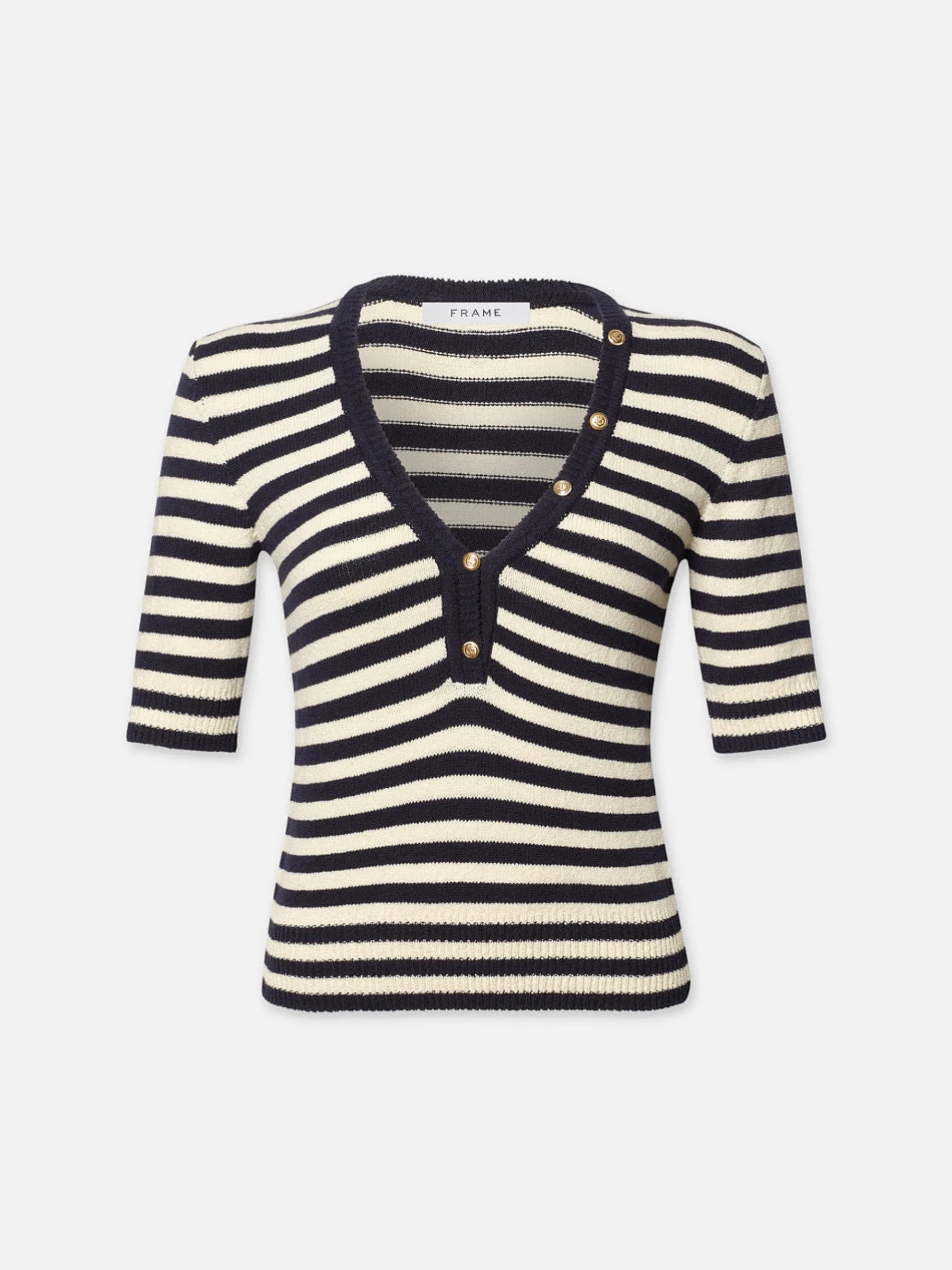 Women FRAME Femme Mariner Sweater in Navy Multi