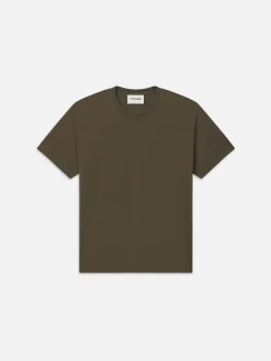FRAME Logo Tee in Dark Olive