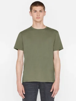 FRAME Logo Tee in Khaki Green