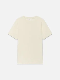 FRAME Logo Tee in White Canvas