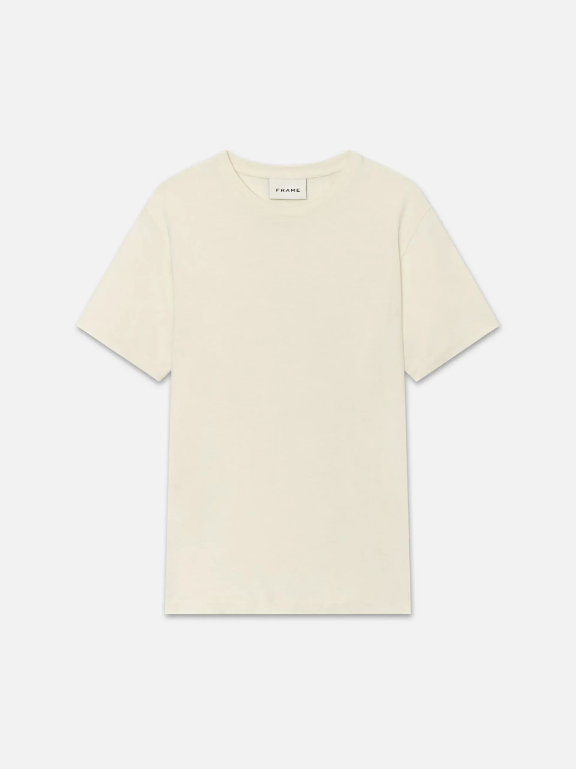 FRAME Logo Tee in White Canvas