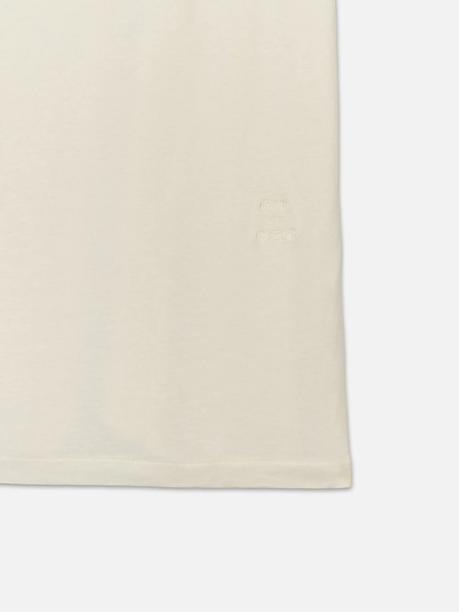 FRAME Logo Tee in White Canvas