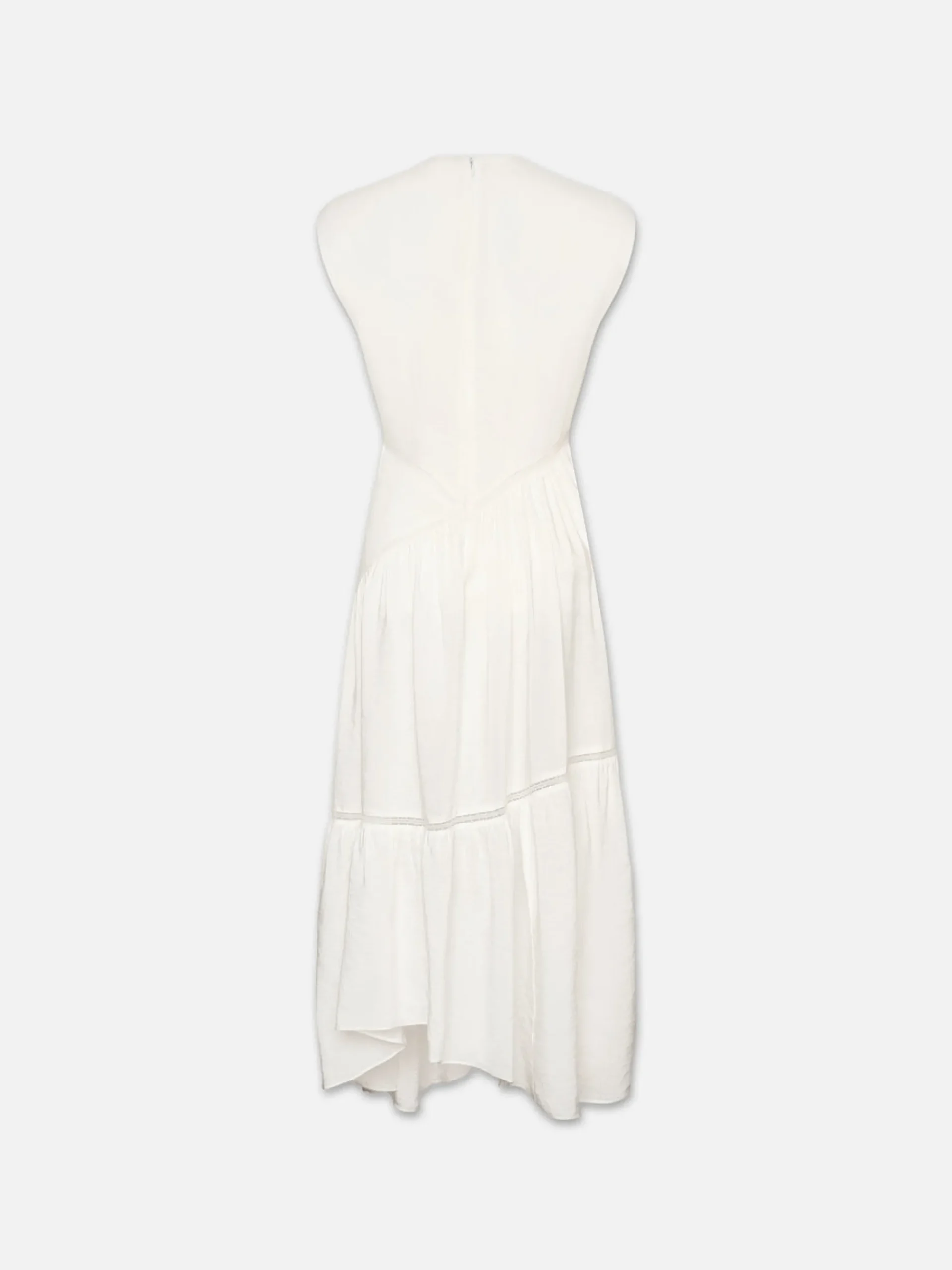 Women FRAME Gathered Seam Lace Inset Dress in