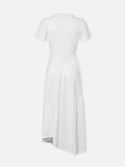 Women FRAME Gathered Seam Short Sleeve Dress in
