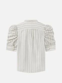 Women FRAME Gillian Top in Cream Multi