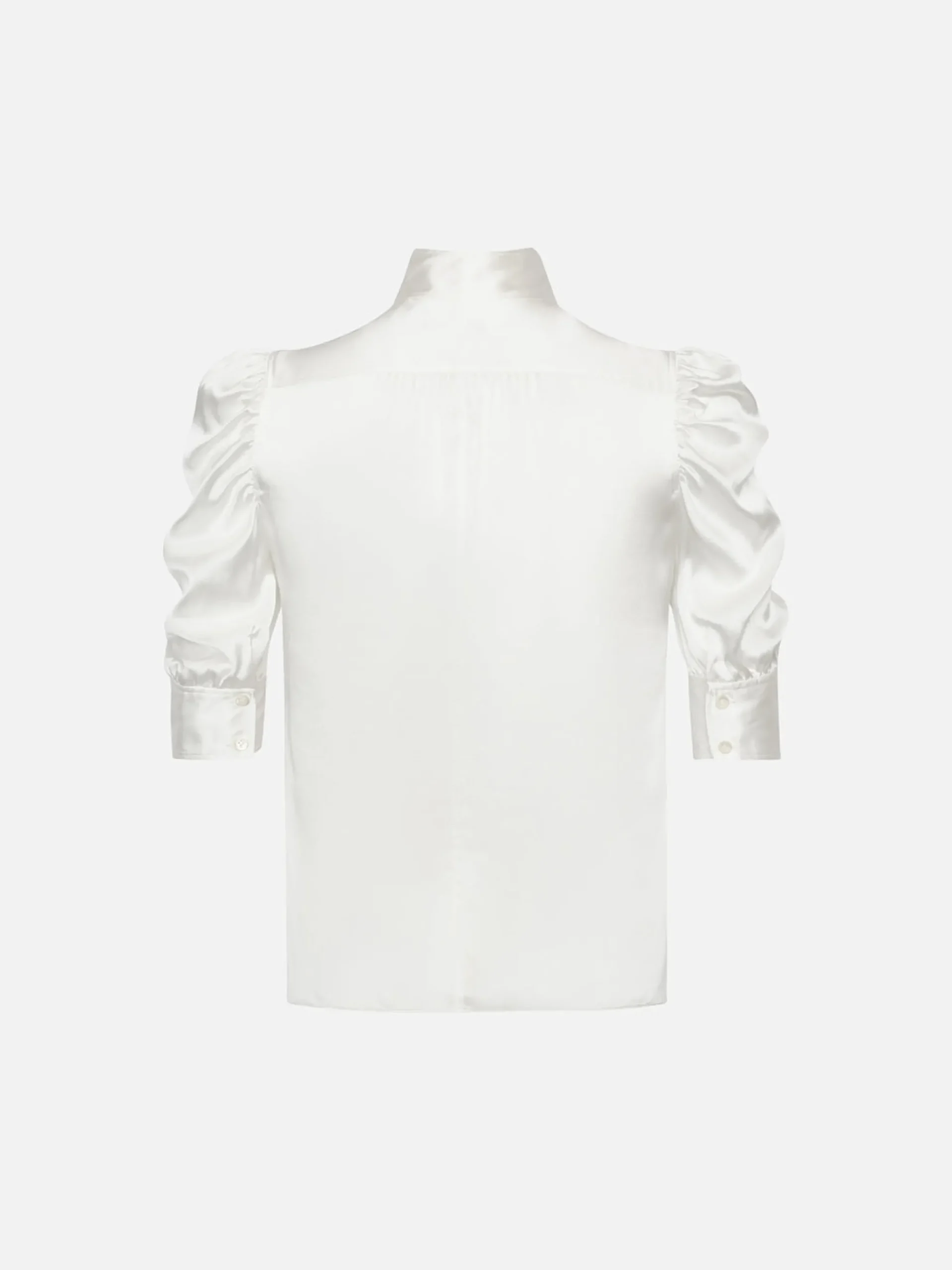 Women FRAME Gillian Top in Glossy Off White
