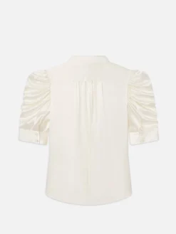 Women FRAME Gillian Top in Off White