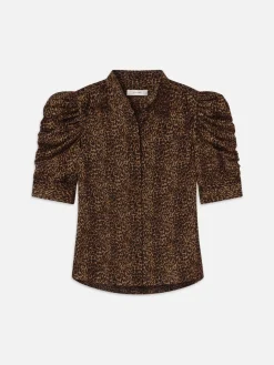 Women FRAME Gillian Top in Sand Multi