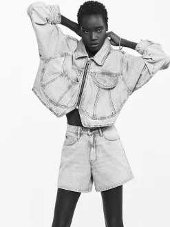 Women FRAME Heart Jacket in Fizz Indigo