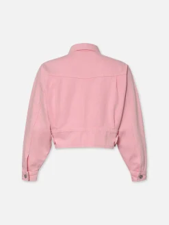 Women FRAME Heart Jacket in Washed Dusty Pink