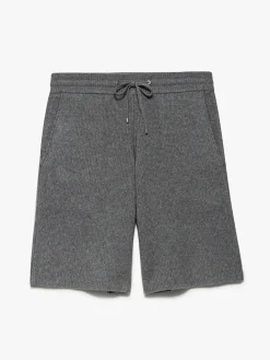 FRAME Heavyweight Cashmere Short in Warm Grey