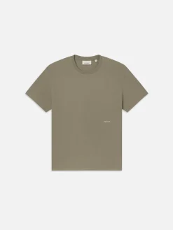 FRAME Jacquard Relaxed Tee in Dry Sage