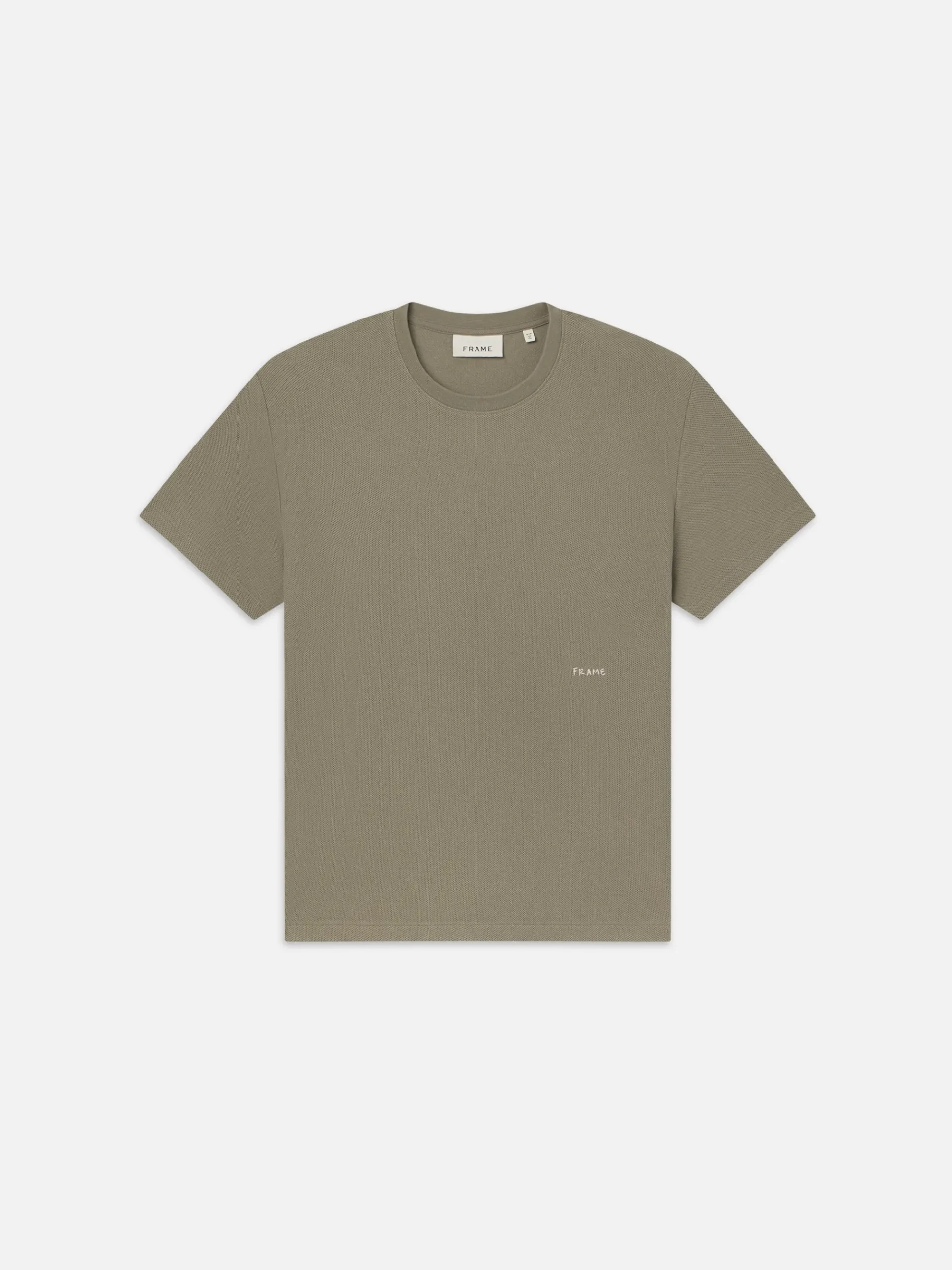 FRAME Jacquard Relaxed Tee in Dry Sage