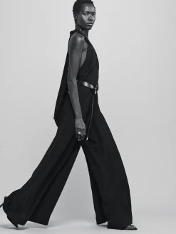 Women FRAME Keyhole Halter Jumpsuit in