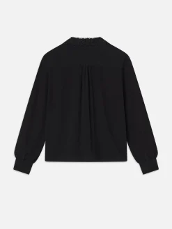 Women FRAME Lace Collar Blouse in