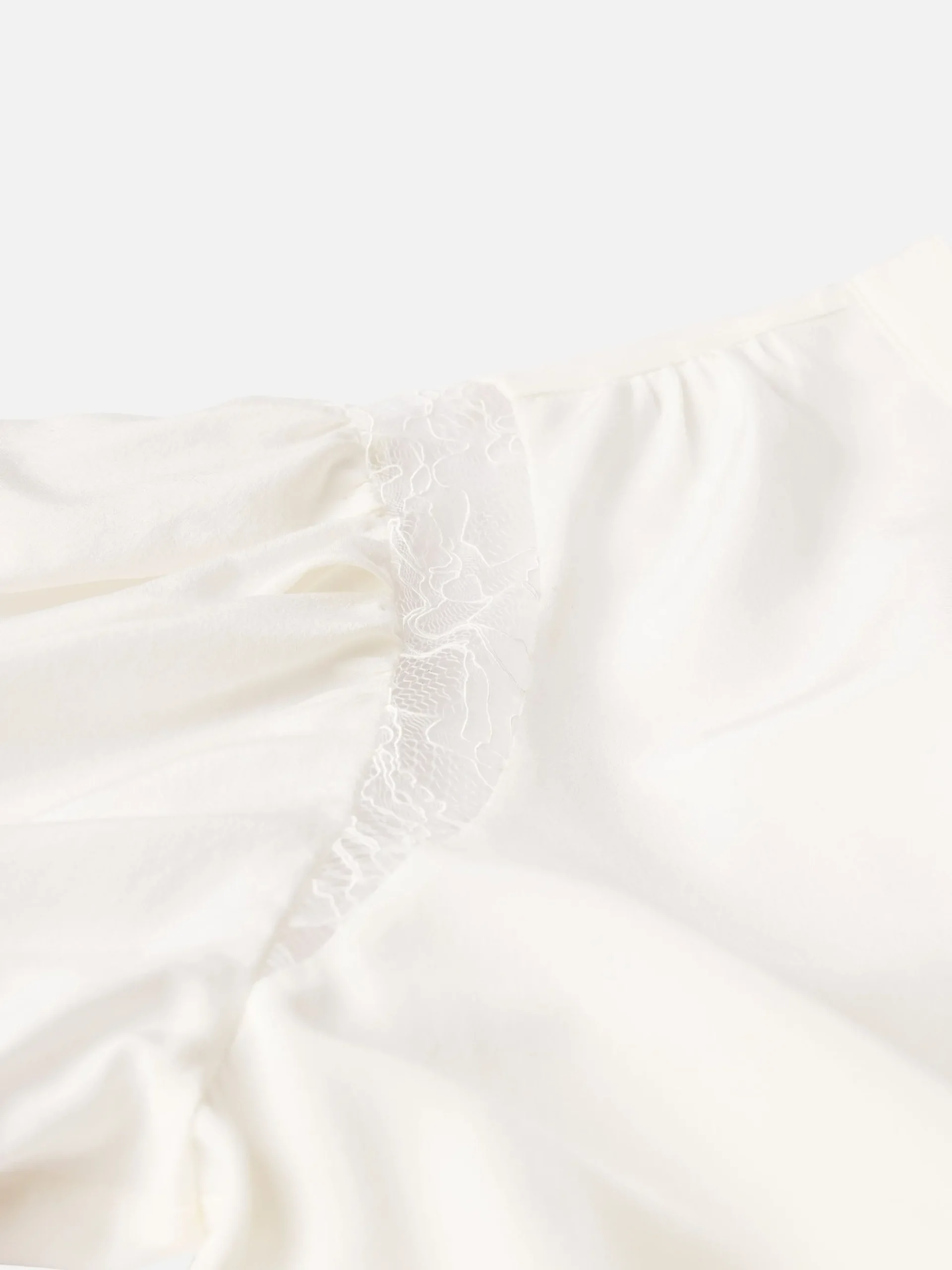 Women FRAME Lace Shoulder Inset Blouse in