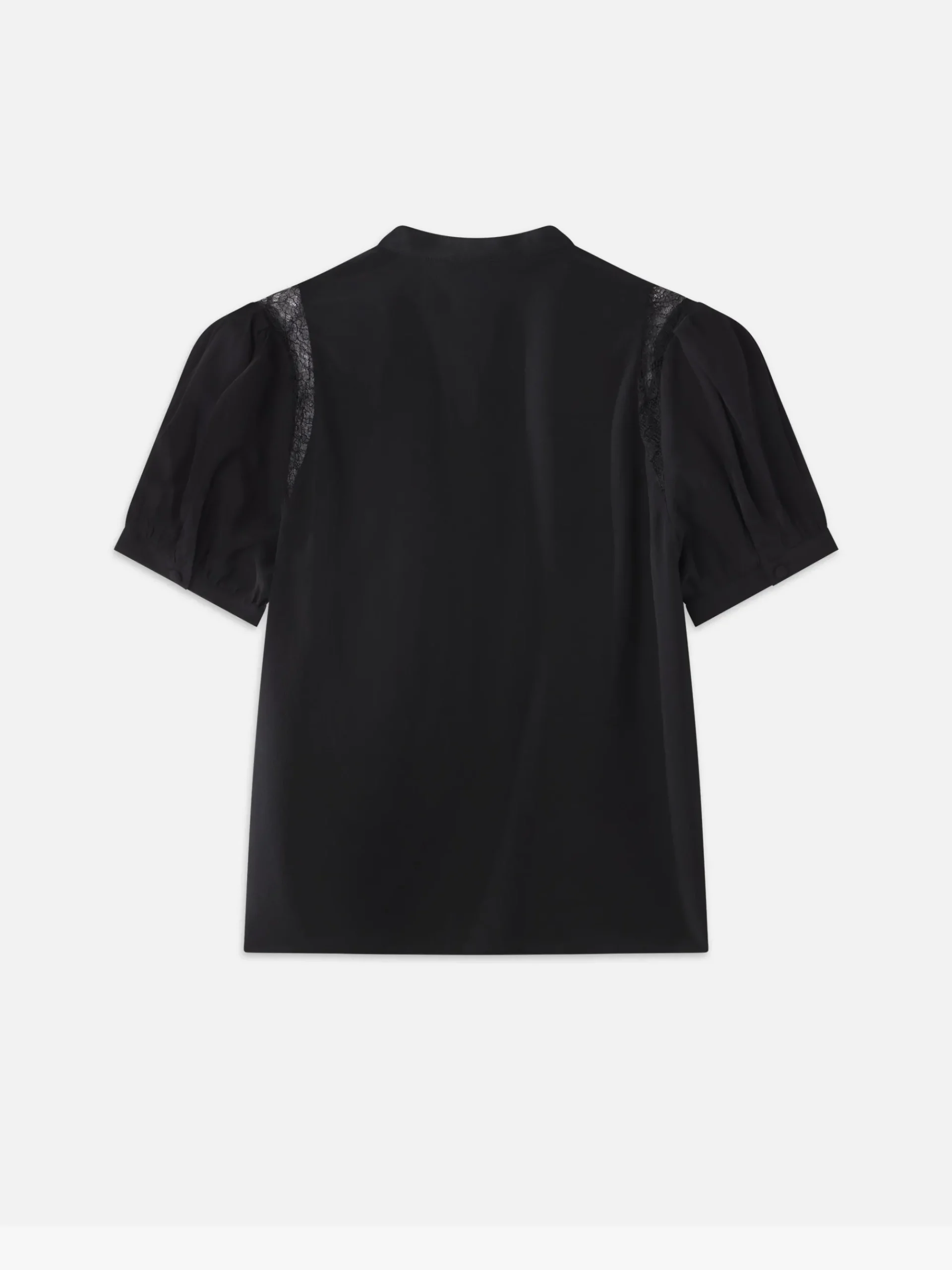 Women FRAME Lace Shoulder Inset Blouse in