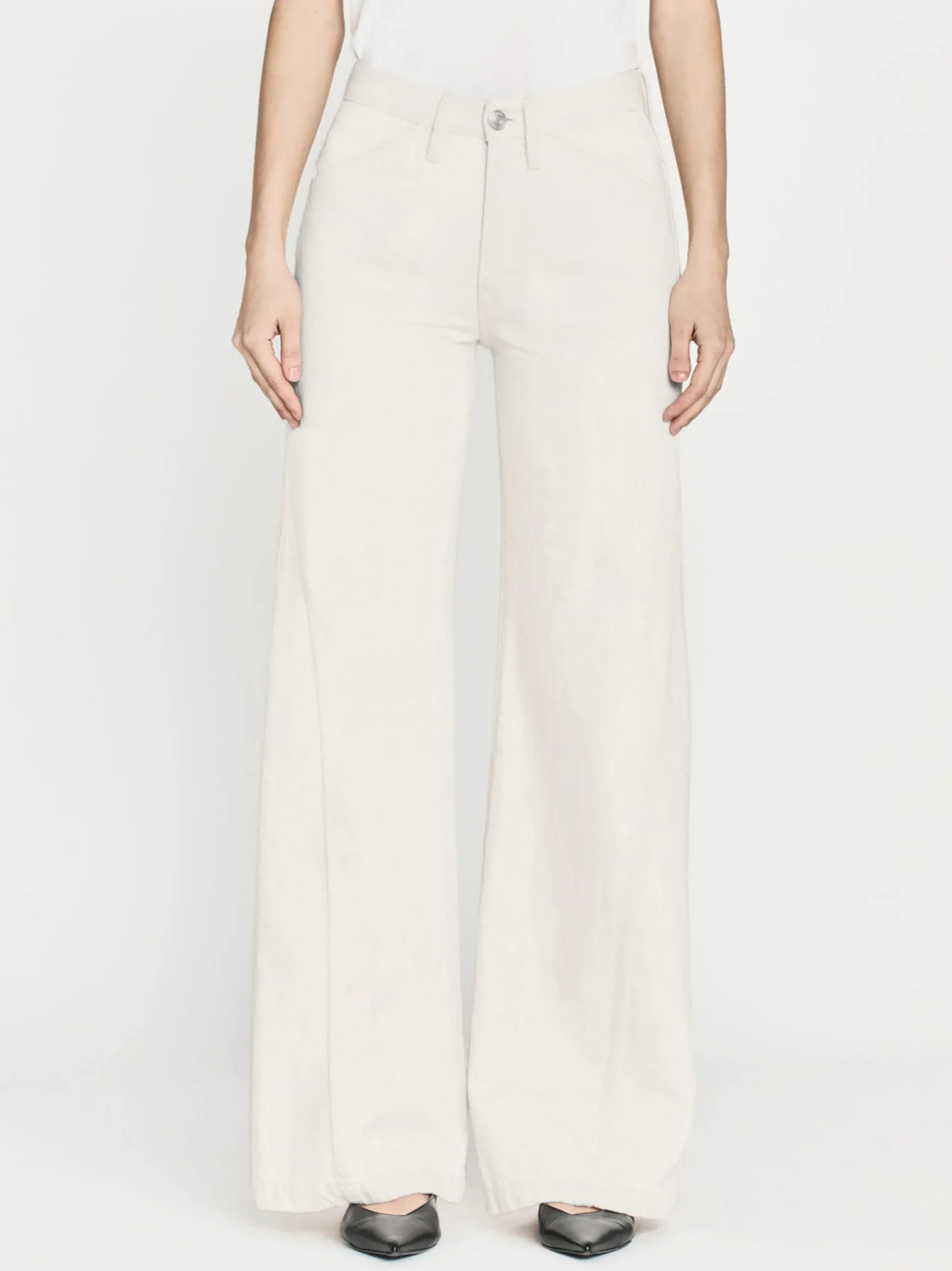 Women FRAME Le Baggy Palazzo in Au Natural Clean