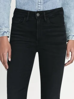 Women FRAME Le Crop Mini Boot Raw Fray in