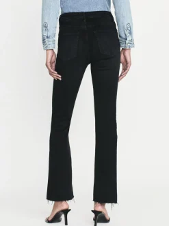 Women FRAME Le Crop Mini Boot Raw Fray in