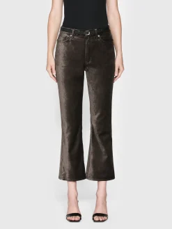 Women FRAME Le Crop Mini Boot Velvet in Comet Velvet