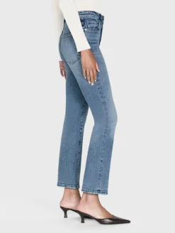 Women FRAME Le Crop Mini Boot Worn Fray in