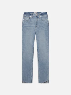 Women FRAME Le High Straight Cascade Hem in Blue Springs