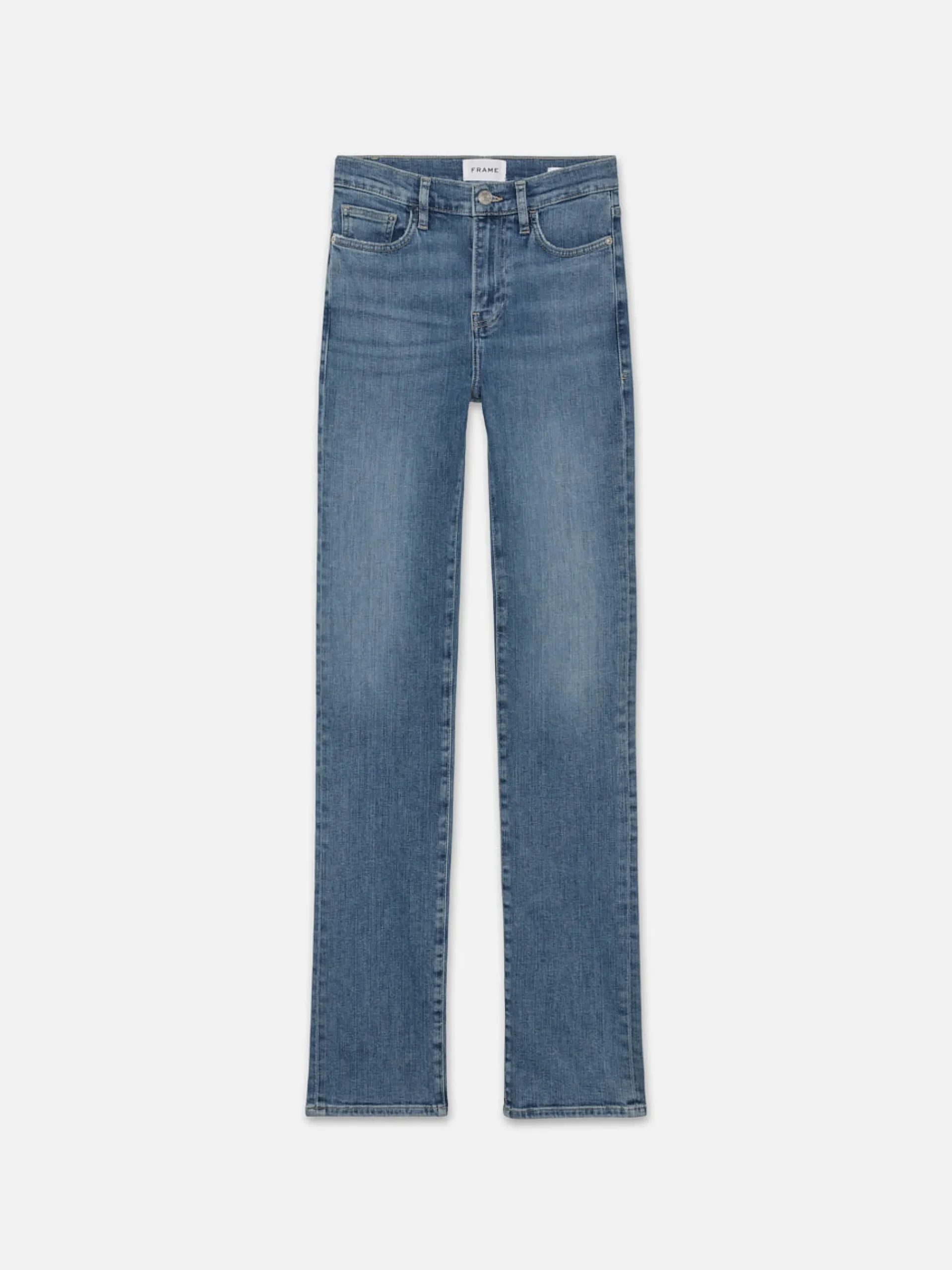 Women FRAME Le High Straight Long in Daphne Blue