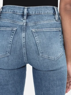 Women FRAME Le High Straight Long in Daphne Blue