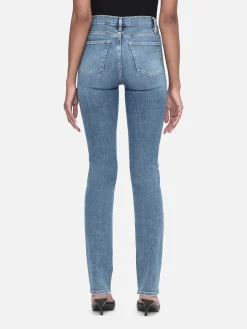 Women FRAME Le High Straight Long in Daphne Blue