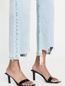 Women FRAME Le Jane Crop Bite Hem in Fizz Indigo