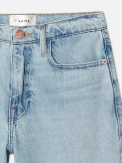 Women FRAME Le Jane Crop Bite Hem in Fizz Indigo
