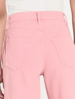 Women FRAME Le Jane Wide Crop in Washed Dusty Pink