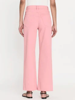 Women FRAME Le Jane Wide Crop in Washed Dusty Pink