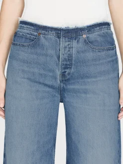 Women FRAME Le Low Baggy Wide Leg Cut Off in