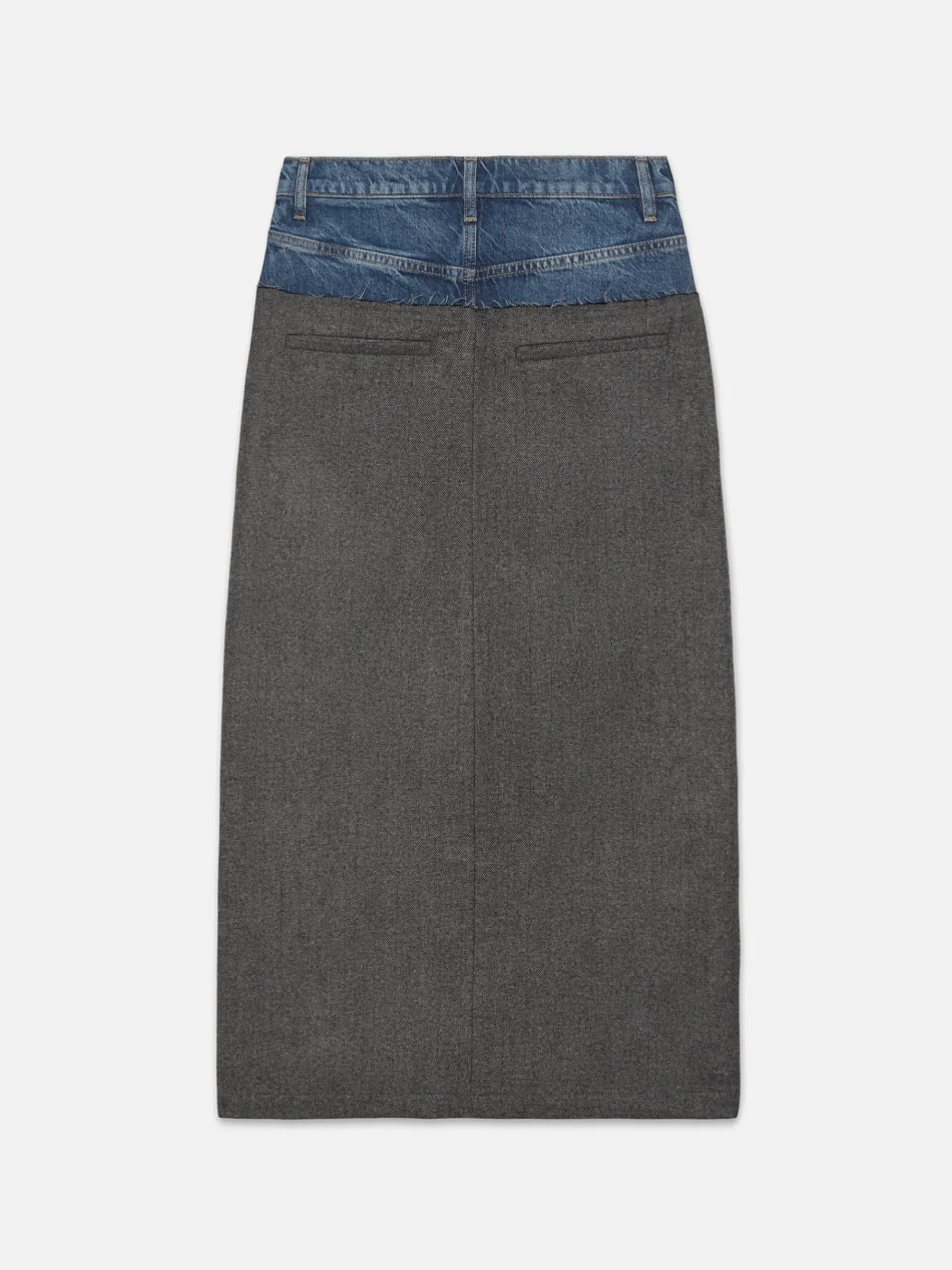 Women FRAME Le Mix Midaxi Skirt in Malibu Herringbone