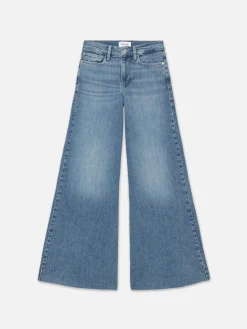 Women FRAME Le Palazzo Crop in Daphne Blue