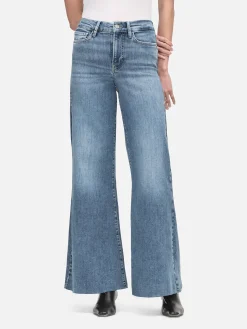 Women FRAME Le Palazzo Crop in Daphne Blue