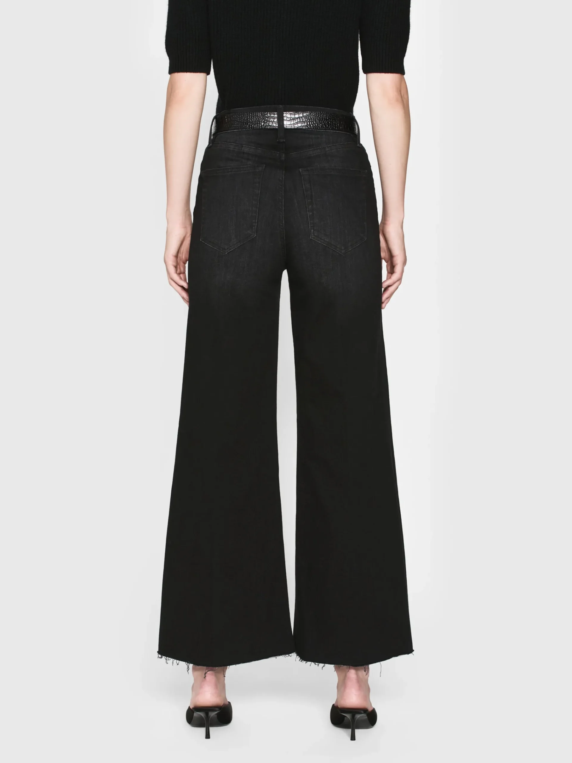 Women FRAME Le Palazzo Crop in Tilt Raw After