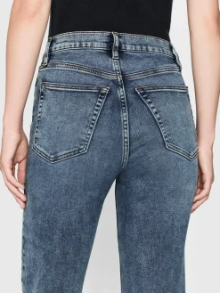 Women FRAME Le Sleek Straight in Rowley Raw Fray