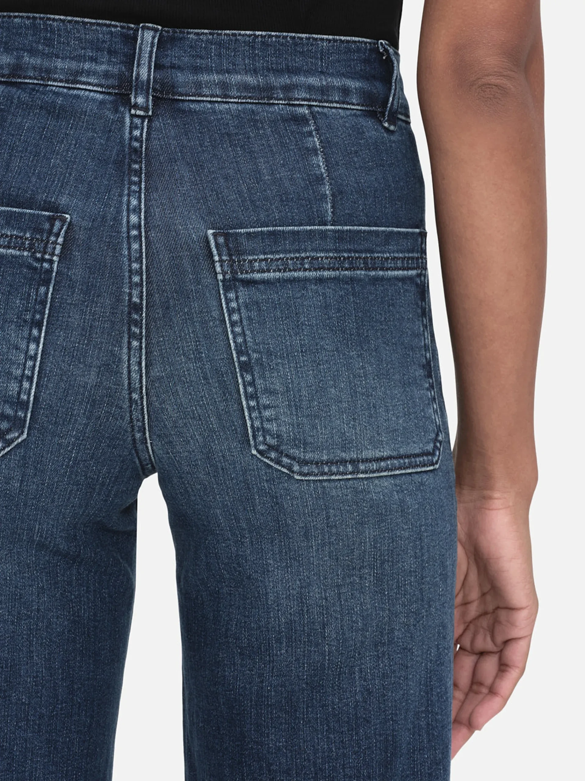 Women FRAME Le Slim Palazzo Bardot Pocket in