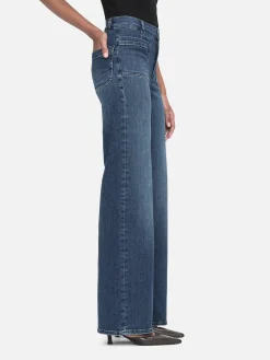 Women FRAME Le Slim Palazzo Bardot Pocket in