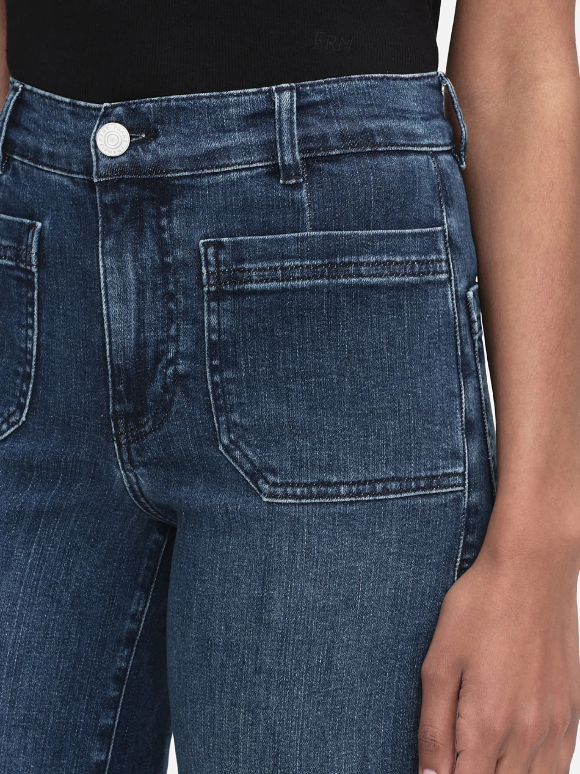 Women FRAME Le Slim Palazzo Bardot Pocket in