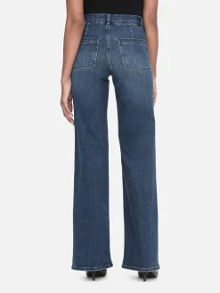 Women FRAME Le Slim Palazzo Bardot Pocket in