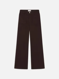 Women FRAME Le Slim Palazzo Bardot Pocket in