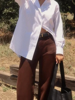 Women FRAME Le Slim Palazzo Bardot Pocket in