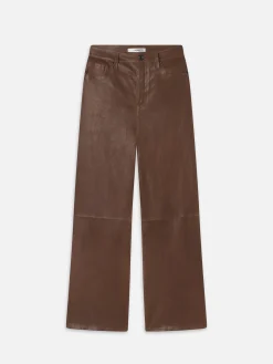 Women FRAME Le Slim Palazzo Leather in