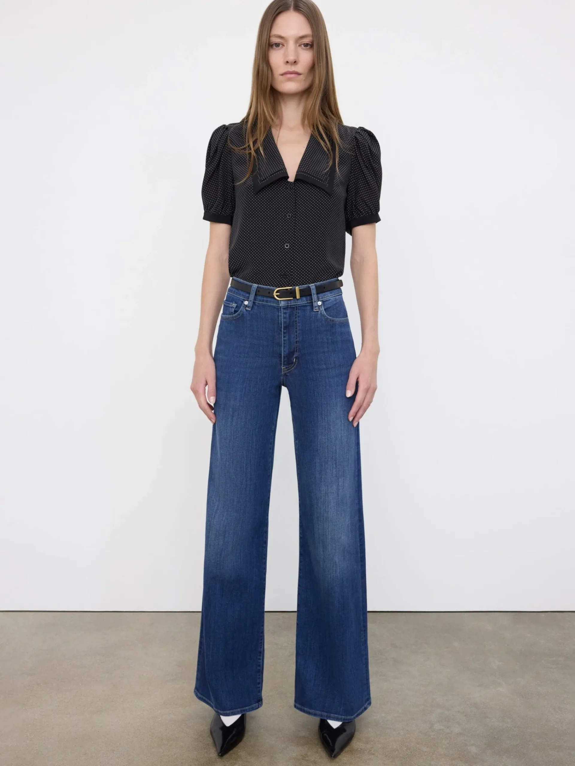 Women FRAME Le Slim Palazzo Long in