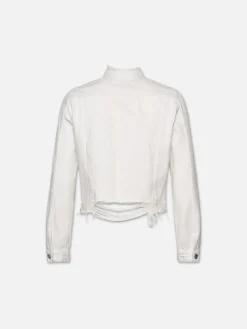 Women FRAME Le Vintage Jacket in White Rips